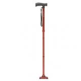 Drive Medical HurryCane Freedom Edition Folding Cane with T Handle, Red - Retail: $70