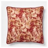 24\"x24\" Abstract Tree Printed Throw Pillow with Gusset Burgundy - Threshold designed with Studio McGee - Retail: $36