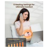 Koonie Heating Pad for Period Cramps, Fast Heating with 6 Heat Levels and 6 Massage Modes, Portable Menstrual Heating Pad, Belly Period Massager for Women and Girls, Pink - Retail: $13