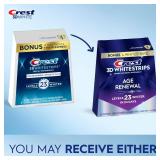 Crest 3D Whitestrips Age Renewal Teeth Whitening Kit, 24 Treatments (20 + 4 Bonus), Each with 1 Upper/1Lower, 48 Strips Crest 3DWhite Teeth Whitening Strips - Retail: $48