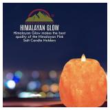 Himalayan Glow Hand Carved Himalayan Salt Candle Holders, Home Decor Item great as a Night light - Retail: $10