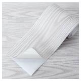 Art3d 15 Sq.ft Peel and Stick Floor Tiles, 10Pcs Luxury Vinyl Plank Flooring Wood Look, 36\" 6\" Adhesive and Waterproof Tile Sticker for Bedroom, Living Room, Kitchen, Light Gray - Retail: $12