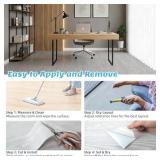 Art3d 15 Sq.ft Peel and Stick Floor Tiles, 10Pcs Luxury Vinyl Plank Flooring Wood Look, 36\" 6\" Adhesive and Waterproof Tile Sticker for Bedroom, Living Room, Kitchen, Light Gray - Retail: $12