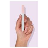 LONDONTOWN Pink Sparkle Double-Sided Glass Nail File & Care Tool, Professional Grit Etched Crystal Manicure Accessory with Case Pouch - Retail: $11