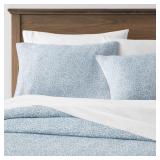 Full/Queen Traditional Floral Printed Cotton Duvet Cover & Sham Set Blue - Threshold - Retail: $59