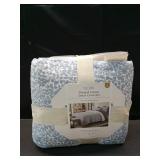 Full/Queen Traditional Floral Printed Cotton Duvet Cover & Sham Set Blue - Threshold - Retail: $59
