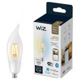 WiZ Clear 40W BA11 Tunable White Filament LED Smart Candle-Shaped Bulb - Pack of 1 - E12- Indoor - Connects to Your Existing Wi-Fi - Control with Voice or App - Matter Compatible - Retail: $16