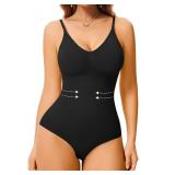 Irisnaya Slimming Bodysuits Shapewear for Women - Tummy Control Camisole Leotards with Spaghetti Straps (Black, M/L) - Retail: $12