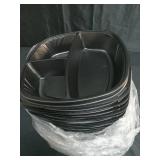 D&W Fine Pack Forum 9\" 3 Compartment Plate