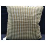 20\"x20\" Gingham and Velvet Reverse Throw Pillow Olive - Threshold designed with Studio McGee - Retail: $28