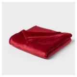Full/Queen Microplush Blanket Red - Threshold - Retail: $30