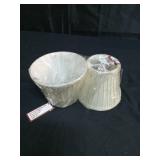 White Pleated Lamp Shades - Set of 2 - Retail: $25