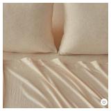 Queen Super Soft T-Shirt Jersey Knit Sheet Set Oatmeal - Isla Jade - Retail: $53