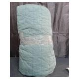 King Heavyweight Linen Blend Quilt Dark Teal Blue - Casaluna: Woven Rayon, Cotton Fill, OEKO-TEX Certified - Retail: $139