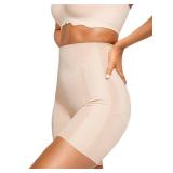 Vertvie Tummy Control Shapewear Shorts for Women Butt Lifting Body Shaper Shorts High Waisted Seamless Girdles Under Dress(Nude,Medium) - Retail: $15