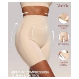 Vertvie Tummy Control Shapewear Shorts for Women Butt Lifting Body Shaper Shorts High Waisted Seamless Girdles Under Dress(Nude,Medium) - Retail: $15