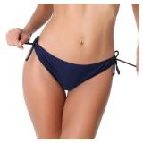 Lanmiya Bikini Bottom Tie Side Swim Bottom Swimsuit(Navy Blue-XL) - Retail: $11