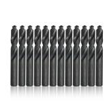 Drill America 7/32\" High Speed Steel Heavy Duty Split Point Stub Drill Bit (Pack of 12), DWDST Series - Retail: $10
