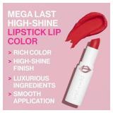 wet n wild Mega Last High-Shine Lipstick Lip Color, Infused with Seed Oils For a Nourishing High-Shine, Buildable & Blendable Creamy Color, Cruelty-Free & Vegan - Mad for Mauve