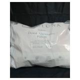 Standard/Queen Medium/Firm Machine Washable Medium Down Alternative Pillow - Casaluna: Hypoallergenic, 300 Thread Count Cotton Cover - Retail: $25