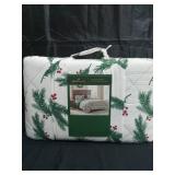 Hallmark Queen Flannel Greenery Print Quilt Set - Retail: $70