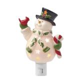 Lenox 897958 Happy Holly Days Snowman Night Light, Christmas Decorations, Decor - Retail: $39