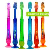 Firefly Light-Up Timer Kids Toothbrush with Suction Cup, Soft - 1 Pack of 2 Brushes, Assorted