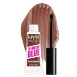 NYX PROFESSIONAL MAKEUP The Brow Glue, Extreme Hold Tinted Eyebrow Gel - Medium Brown - Retail: $10