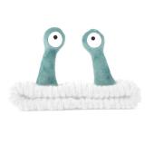 Molain Face Wash Headband, Palm and Snail Spa Hair Bands Makeup Headbands Women Cartoon Cute Coral Fleece Elastic Headband Creative Hair Accessories for Washing Face Shower Sports (White)