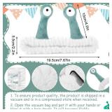 Molain Face Wash Headband, Palm and Snail Spa Hair Bands Makeup Headbands Women Cartoon Cute Coral Fleece Elastic Headband Creative Hair Accessories for Washing Face Shower Sports (White)