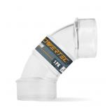 POWERTEC 70336V 2-1/2\" OD 90 Degree Elbow - ABS Plastic Dust Collector Connector (Clear)