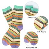 YSense 5 Pairs Mens Wool Socks Winter Warm Knit Causal Crew Socks for Men
