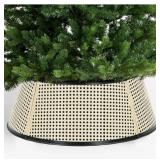 SUNNYPARK Metal Christmas Tree Collar Decoration, 23.5 Inches Diameter Indoor Outdoor Cream Tree Collar for Artificial Trees Christm