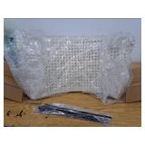 SUNNYPARK Metal Christmas Tree Collar Decoration, 23.5 Inches Diameter Indoor Outdoor Cream Tree Collar for Artificial Trees Christm