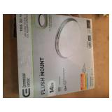 14 in. Light Brushed Nickel and Oil-Rubbed Bronze Adjustable CCT Integrated LED Flush Mount with Interchangeable Trim