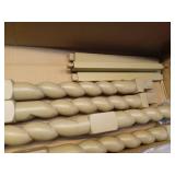 Remick 30 in. Espresso and Linen Barley Twist Upholstered Bar Stool (Missing Screws)- Retail: $86