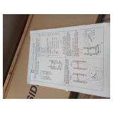 Remick 30 in. Espresso and Linen Barley Twist Upholstered Bar Stool (Missing Screws)- Retail: $86