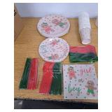 Aribra Christmas Gingerbread Gender Reveal Decorations, Gingerbread Boy Or Girl Theme