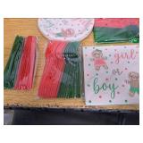 Aribra Christmas Gingerbread Gender Reveal Decorations, Gingerbread Boy Or Girl Theme