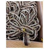 SY Super Bang 8 Pcs Coffee/Gold Velvet Christmas Bows for Christmas Tree Decorations Door Wreath Garland Bow Ornaments, for Gift Wrapping Wedding Home Holiday Party Decor.