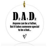 Dad Christmas Ornament Gift, Ornament Gift for Father from Son Daughter Kids Father