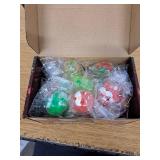 25 Pack Christmas Mini Squeeze Balls Toys, Christmas Stress Ball Pack Perfect for Christmas Party Favors Christmas Sock Fillers Gifts
