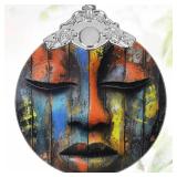 3\" Stained Glass Christmas Decoration, Christmas Ornaments, Heirloom Keepsake, Gift Exchange, Gift Idea, Bauble Present - African Mask