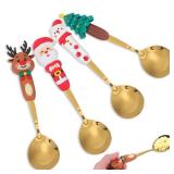 4pc Christmas Spoons