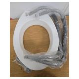 Carex 3.5 Inch Raised Toilet Seat with Arms, Elongated Toilet Seat Riser, Up to 250 lbs Capacity, Elevating & Raising Seat, Universal, Slip-Resistant with Padded Handles, White