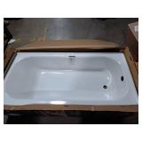 Bootz 14.25 in. H X 30 in. W X 60 in. L White Bathtub - Retail: $299