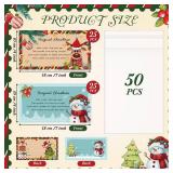 2 Packs - 50 Pcs Christmas Goodie Bags with Toppers