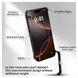 iPhone 16 Pro Max Bumper Case No Back, Compatible with MagSafe Aluminum Frame- Black