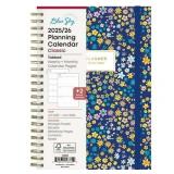 Blue Sky 2025-2026 Academic Year Weekly and Monthly Planner Calendar  July 2025 - June 2026  12-Month  5  x 8   Hard Cover  Wirebound  Storage Pocket  Laminated Tabs  Stickers  Becky