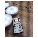Battery Operated 4-Light Soft White Integrated LED Puck Light 4-Pack with Remote and Charging Dock